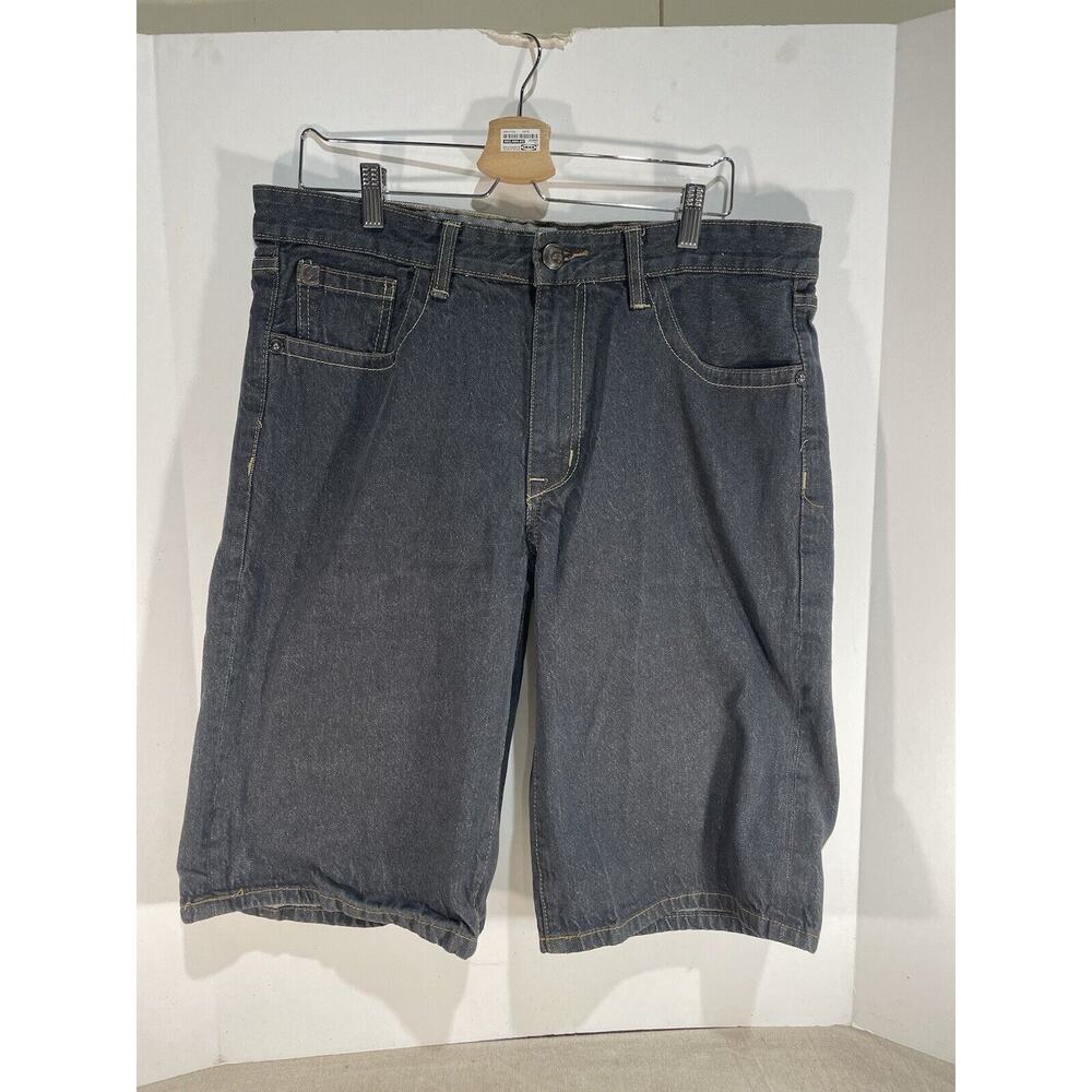 Ecko Unltd Shorts Mens 36 Black Denim Jean Baggy Y2K Streetwear Hip Hop Relaxed